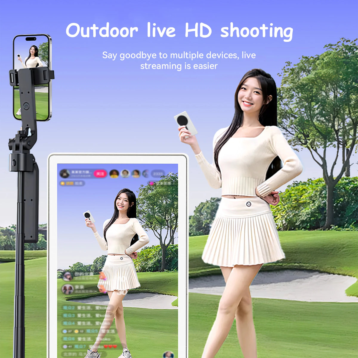 Wireless Smartphone Selfie Monitor For Rear Camera Vlogging