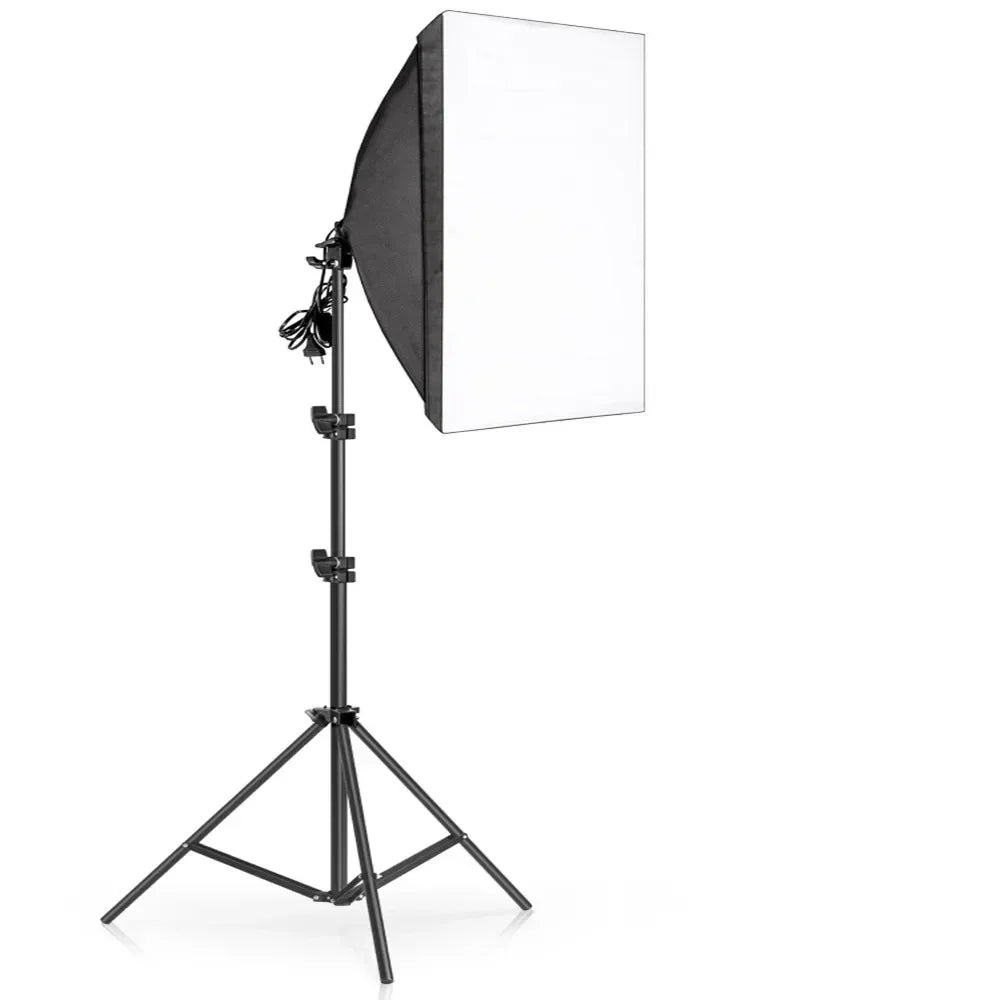 SH Softbox Photography Lighting Kit With Adjustable LED Studio Stand