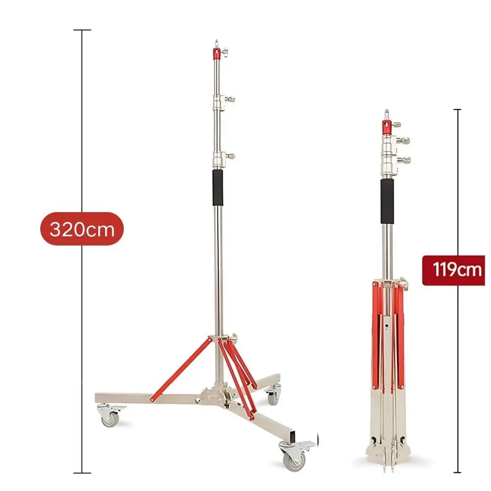 SH Stainless Steel Foldable Photography Lighting Stand Tripod