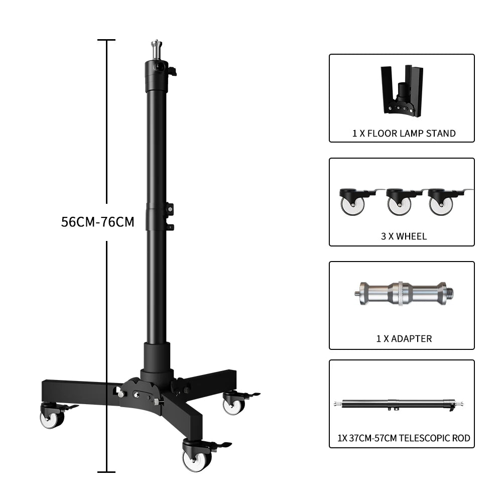 SH Stainless Steel Foldable Photography Lighting Stand Tripod